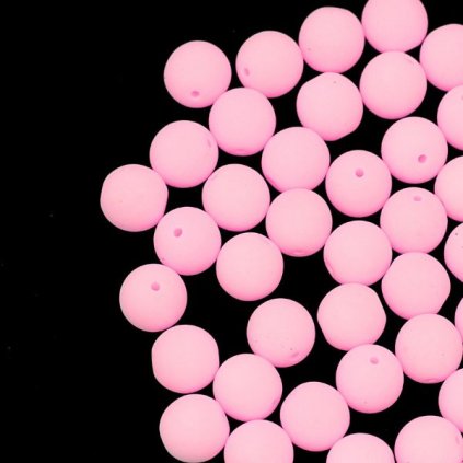 Korálek mačkaný kulička 6mm růžová 92923/Neon Bondeli (40ks)