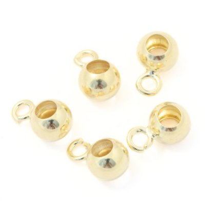 Kulička s očkem 6mm Ag925 gold plating 24kt