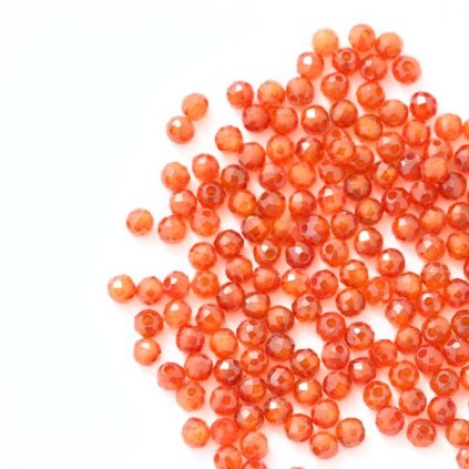 Kubická Zirconie 2mm broušená oranžová (10ks)