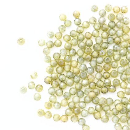 Kubická Zirconie 2mm broušená zelená (10ks)