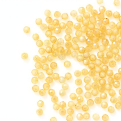 Kubická Zirconie 2mm broušená žlutá (10ks)