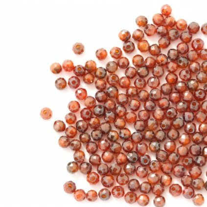 Kubická Zirconie 2mm broušená hnědá (10ks)