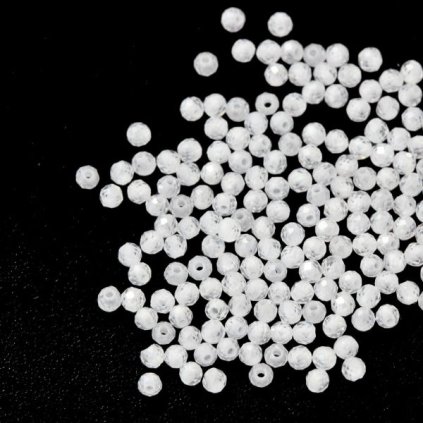 Kubická Zirconie 2mm broušená crystal (10ks)