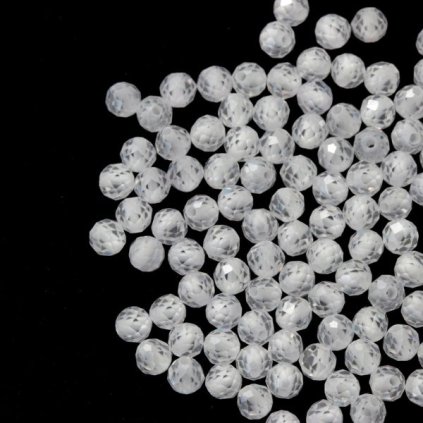 Kubická Zirconie 3mm broušená crystal (10ks)