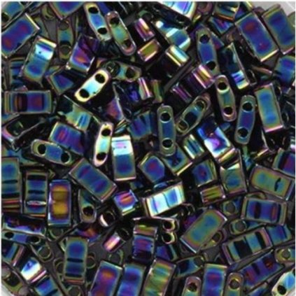 Miyuki Half Tila 5/2,4mm metallic iris variegated blue (HTL-455)