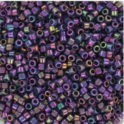 Miyuki Delica 11/0 opaque luster purple gray rainbow (DB-134)