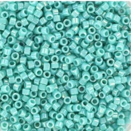 Miyuki Delica 11/0 opaque ab turquoise green (DB-166)
