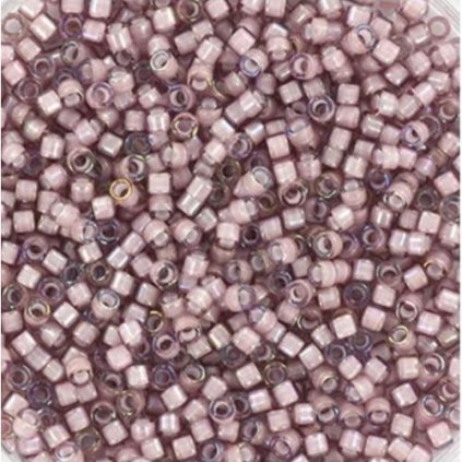 Miyuki Delica 11/0 white lined ab smoky amethyst (DB-1791)