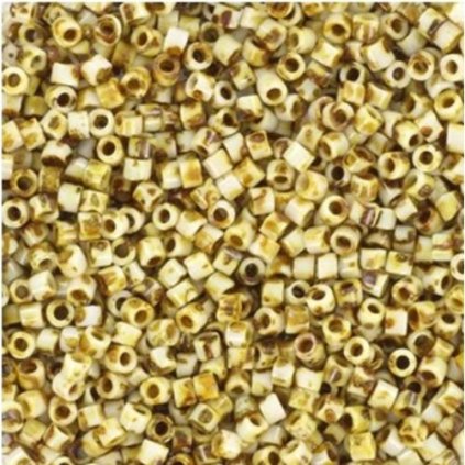 Miyuki Delica 11/0 opaque picasso yellow (DB-2262)