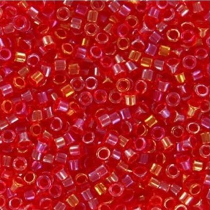 Miyuki Delica 11/0 fancy lined scarlet (DB-2374)