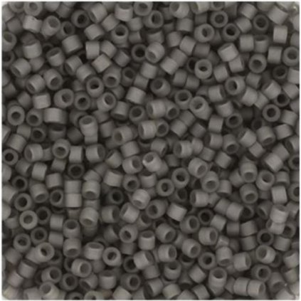 Miyuki Delica 11/0 transparant matte charcoal (DB-2406)