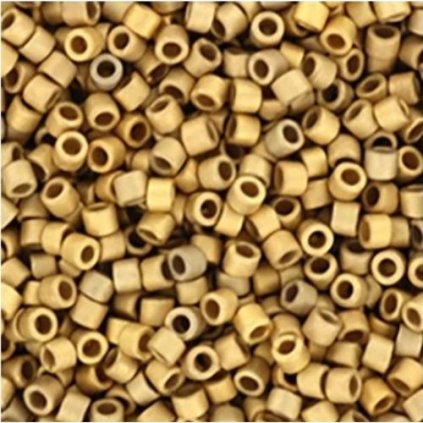 Miyuki Delica 11/0 plated 24kt matte gold light (DB-334)