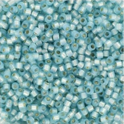 Miyuki Delica 11/0 silverlined dyed alabaster aqua (DB-628)