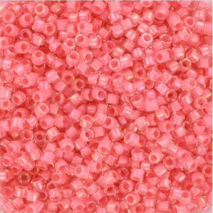 Miyuki Delica 11/0 coral lined luster crystal (DB-70)