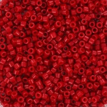 Miyuki Delica 11/0 opaque dyed sf bright red (DB-791)