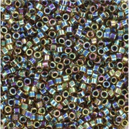 Miyuki Delica 11/0 blue lined ab light topaz (DB-89)