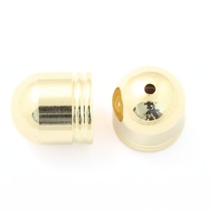 Koncovka kaplík 10/9mm chirurgická ocel gold plating 24kt