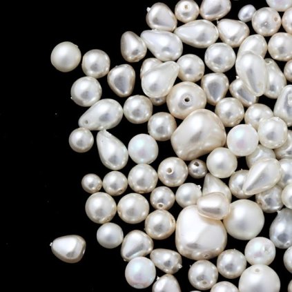 Voskové perle mix bílá 50g