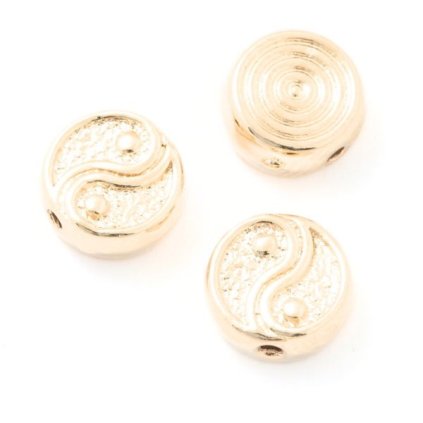 Korálek Jin Jang 7/3mm chirurgická ocel rose gold