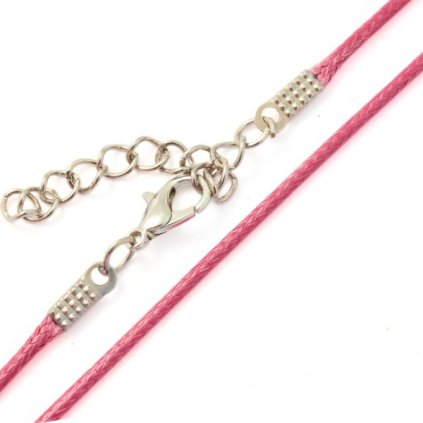 Náhrdelník voskovaná šňůrka 1,5mm/43cm červená