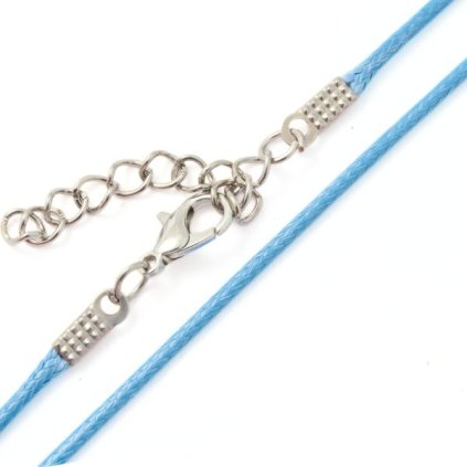 Náhrdelník voskovaná šňůrka 1,5mm/43cm modrá