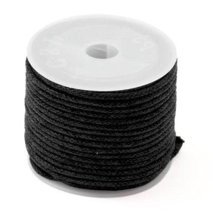 Bavlněná šňůra voskovaná 1,7mm černá