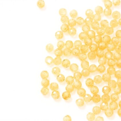 Kubická Zirconie 3mm broušená zlatá (10ks)