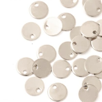 Přívěsek kruh na gravírování 8,6mm Ag925 rhodium