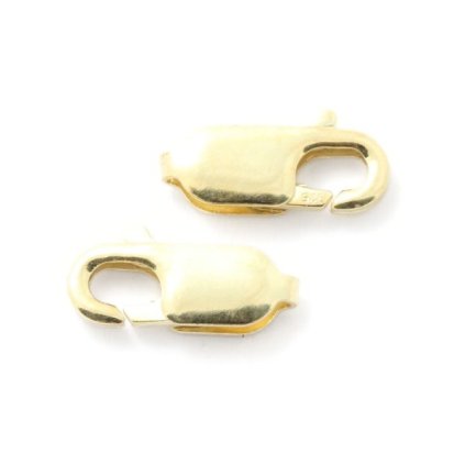 Karabinka 12/5,4mm Ag925 gold plating 24kt