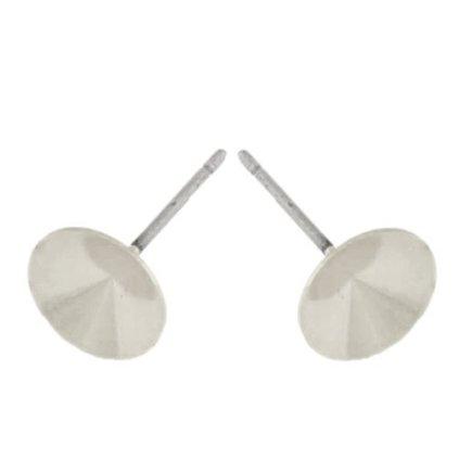 Náušnice trn rivoli 6mm Ag925 rhodium