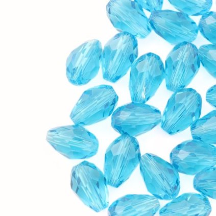 Korálek broušený hruška 11/8mm aquamarine AB (10ks)