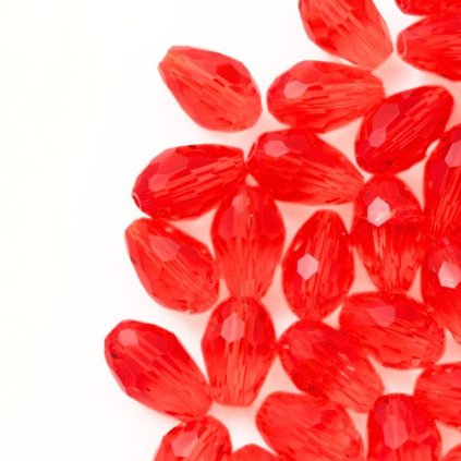 Korálek broušený hruška 11/8mm light siam (10ks)