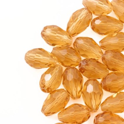 Korálek broušený hruška 11/8mm light topaz (10ks)