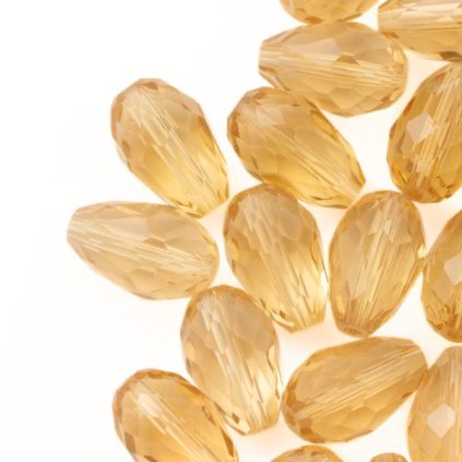 Korálek broušený hruška 15/10mm light topaz (1ks)