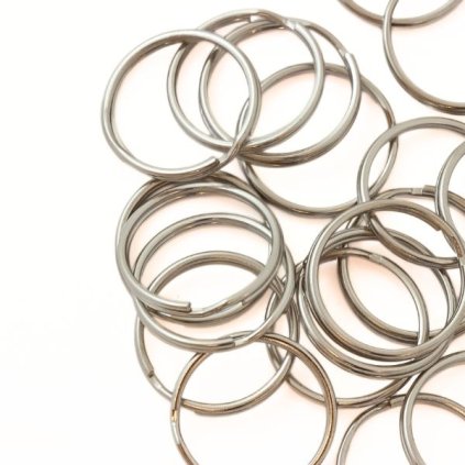 Přívěskový dvoukroužek 20/2mm platina