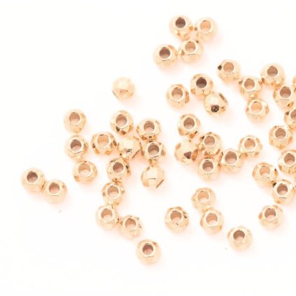 Kulička kovová FLAT 3/2,5mm chirurgická ocel rose gold