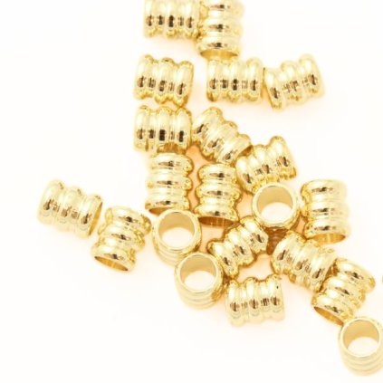 Váleček kovový 4,5/5mm chirurgická ocel gold plating 24kt