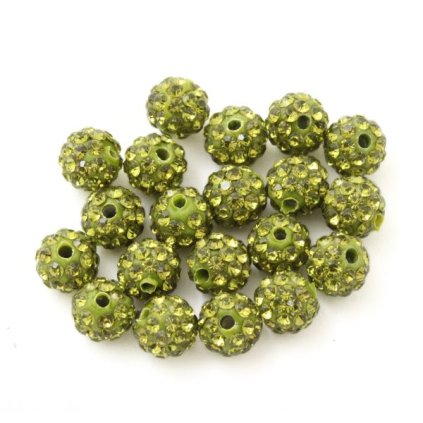 Šatonová kulička 6mm olivine