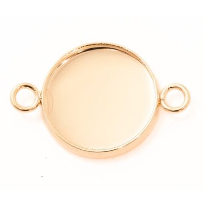 Spojovací komponent kruh 12mm chirurgická ocel rose gold