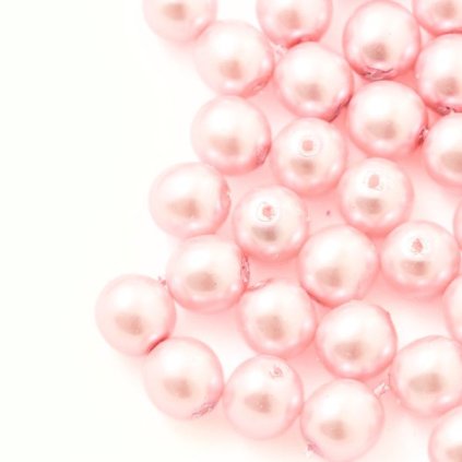 Vosková perle kulička 8mm rose 70475 (10ks)