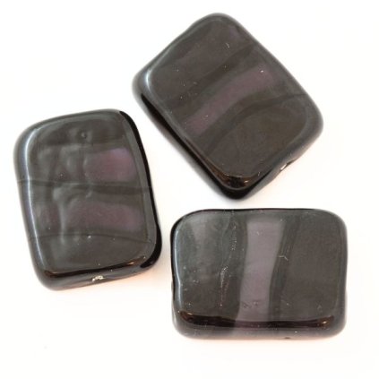 Vinutý korálek obdelník 22/15mm fialová (1ks)