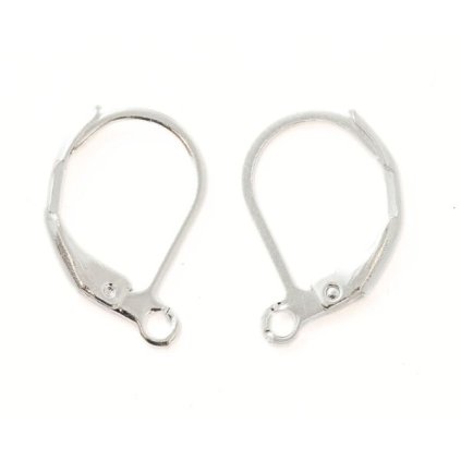 Naušnicový háček zavírací 13mm chirurgická ocel stříbro