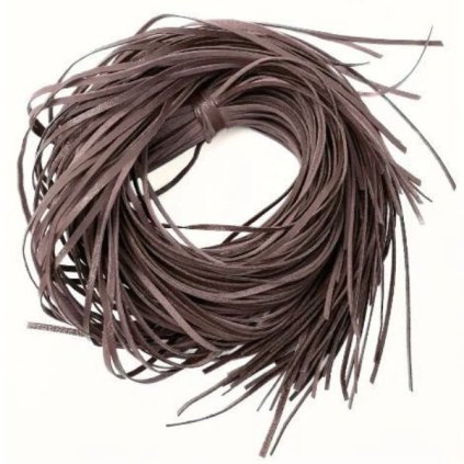 Kůže hranatá 4mm/110cm hnědá