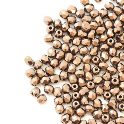 Korálky broušené 3mm cooper 14415 (50ks)