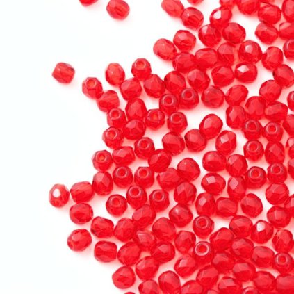 Korálky broušené 3mm light siam 90080 (50ks)