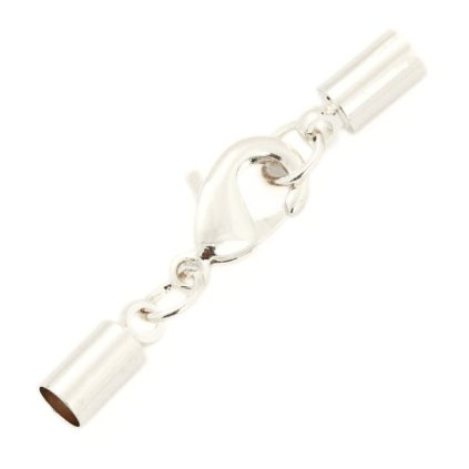 Koncovka set s karabinkou 3mm stříbro