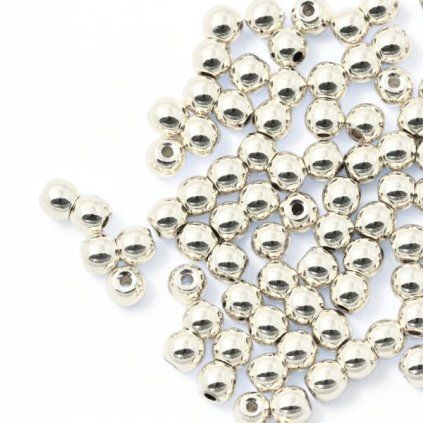 Hematit 4mm galvanizováno stříbro (1ks)