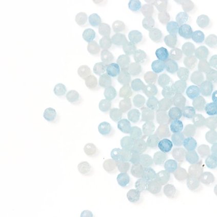 Akvamarín 2mm broušený (1ks)