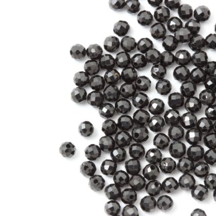 Spinel černý 3mm broušený (1ks)