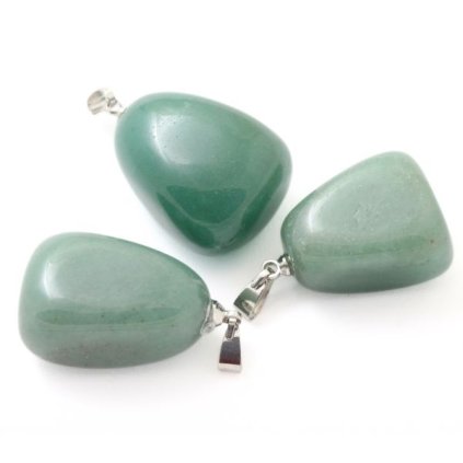 Přívěsek Avanturin zelený cca 25/20mm (1ks)